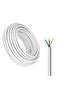 3-Core Electrical Cable, White PVC Insulated Power Wire, Flexible Copper Conductor (3 CORE 20 METER, 10MM)