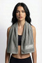 2-Pack 100% Cotton Anthracite Sports Towel Fitness Training Gym Boxing Towel Sweat Absorbent 30X100 - 2