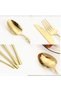 Stainless Steel 24 Piece Gold Dinner Spoon Fork Knife Set for 6 People - 2