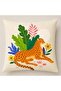 غطاء وسادة من REYLA Forest Leopar مقاس 45 × 45 سم مطبوع رقميًا على الوجهين ومقاوم للبقع - 3