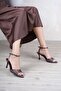 Women's Rise Summer Heeled Shoes - Polka Dot-Brown - 2