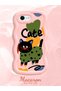 iPhone 7 Compatible Case Camera Protector Pink Silicone Couple Phone Case Cat Pattern - 2