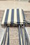 Grey-Cream Balcony Screen with Ring Tie-Backs, Water-Resistant Outdoor Modern Balcony Tarpaulin - 2