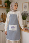 Striped Kitchen Apron Navy Blue - 2