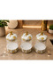 Set of 3 Glass Jars with Patterned Vacuum Lids for Storing Legumes and Spices - 2