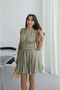 Women's Halter Neck Mini Dress Backless Waist Cinched Summer Chic Casual Dress - 5