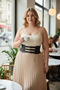 Plus Size Black Women's Corset Belt with Three Buckles Wide Waist Shaper - 6