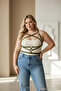 Plus Size Khaki Women's Belt Dress Top Leather Body Accessory - 2