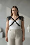 Plus Size Black Women's Belt Leather Harness Body Accessory with Shoulder Tassel Detail - 3