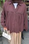 Lace Detailed Shirt Bitter Brown - 3