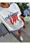 Women's Red Pepper Printed Oversize 100% Cotton T-Shirt - 5