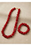 Necklace and Bracelet Set with Stone Appearance - 2