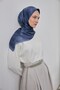 Shiny Sparkle Scarf Indigo Ethnic Pattern 90*90