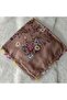 Brand Handcrafted Needle Embroidered Writing 100% Cotton Muslin – 4 Sides Embroidered Elegant Headscarf 100X100 cm - 4