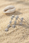 Set of 3 Silver Color Starfish Model Earrings