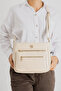 Women'S, Adjustable Cross Strap, Four-Pocket Shoulder Bag S-1399 Cream - 3