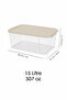 3 Pieces 15Lt Elora Organizer Box - Bathroom Organizer with Lockable Lid, Powder Tablet Detergent Box Beige - 5
