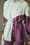 Women's Double Color Hooded Suit Plum - 6