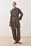 Mobile Piece Shirt Set Brown