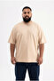 Men's Plus Size Basic T-Shirt Beige