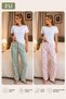 2-Piece Women's 100% Cotton Combed Single Jersey Women's Pajama Bottoms Set of Two
