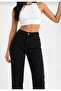 Women's Black High Waist Mom Jean Pants Stretchable - 4