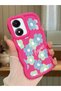 Vivo Y02S Compatible Case Camera Protector Red Silicone Couple Phone Case Floral Pattern