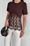 Coffee Women's Lace Blouse - 3