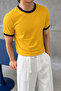 Men's Regular Fit Crew Neck Contrast Trim 100% Cotton Single Jersey T-Shirt