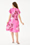 Fuchsia Italian Floral and Batik Patterned Dress with Double Side Pockets, Sizes 38 - 44 - 5