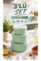 Plastic Multi-Purpose Food Storage Container Set with Lockable Air-Release Seal and Leak-Proof Lid, 3-Piece Set 800 ml + 1300 ml + 2000 ml