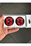 Motorcycle Reflector Sticker Round Ferrari Logo / Red Black Resin Filled - 2