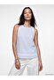 Original Oval Collar Striped Lace Detailed Blouse
