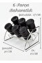 13-Piece Black Spice Rack Set, 6-Piece Spice Set with Stands, 3 Large Jars, Oil Container, Vinegar Container, Salt Shaker, Pepper Shaker - 3