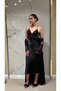 2 Piece Satin Slit Lace Embroidered Nightgown Dressing Gown Set Dowry Bride Bride - 4