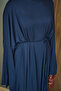 Women's Waist Tie Dress Navy Blue - 5