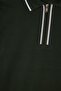 Men's slim fit 100% cotton long sleeve zip-up khaki polo collar sweatshirt - 5