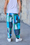 Men's Pleated Loose Shalwar Trousers with Elastic Waist and Cuffs - 7