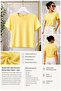 Modal Crew Neck Short Sleeve Belted T-Shirt – Yellow - 3