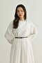 Asymmetrical Detailed Cotton Seersucker Lined Shirt - 2