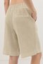 Yellow Linen Blend Relaxed Women's Shorts - 2
