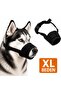 طوق للكلاب مقاس XL، شبكي قابل للتنفس، قابل للتعديل، مضاد للعض، ناعم، أسود