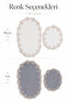 White 2-Piece Lace Non-Slip Base Bath Mat Gold Lace Washable Bath Set Spera - 5