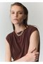 Drape midi elbise - 6