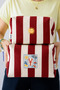 Set of 2 Red Striped Organizer Bags Holiday Beach with Lobster Design - 3