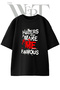 Haters Make Me Famous Design Printed Unisex Black Oversize T-Shirt