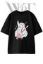 Hatsune Miku_3 Design Printed Unisex Black Oversize T-Shirt