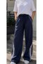 Y2K Parachute Pants Tracksuit Navy Blue - 2