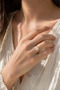 Halo Solitaire Zircon Stone Luxury Ring - Adjustable (Gold Color) - 2