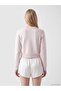 Xside Pink Crew Neck Women's Knitwear Cardigan - 4